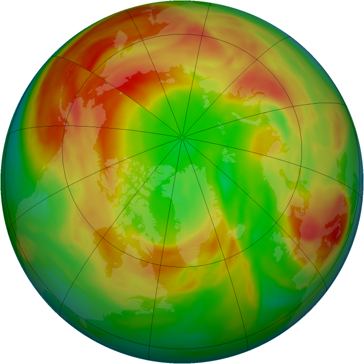 Arctic ozone map for 23 March 2007